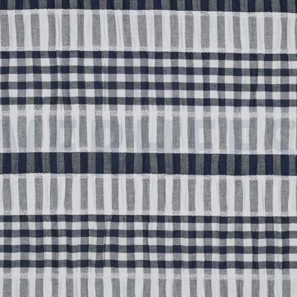 GARENGEVERFD POPLIN STREPEN MARINEBLAUW (hover)