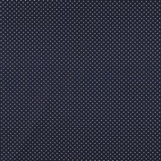 POPELINE DE COTON PETITS POINTS BLEU MARINE (thumbnail)