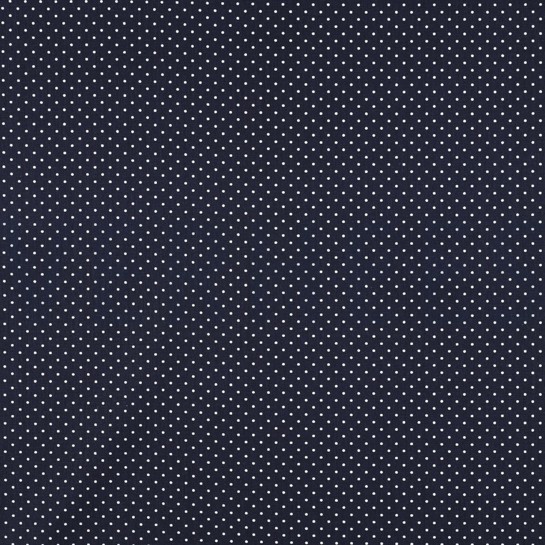 POPELINE DE COTON PETITS POINTS BLEU MARINE #7