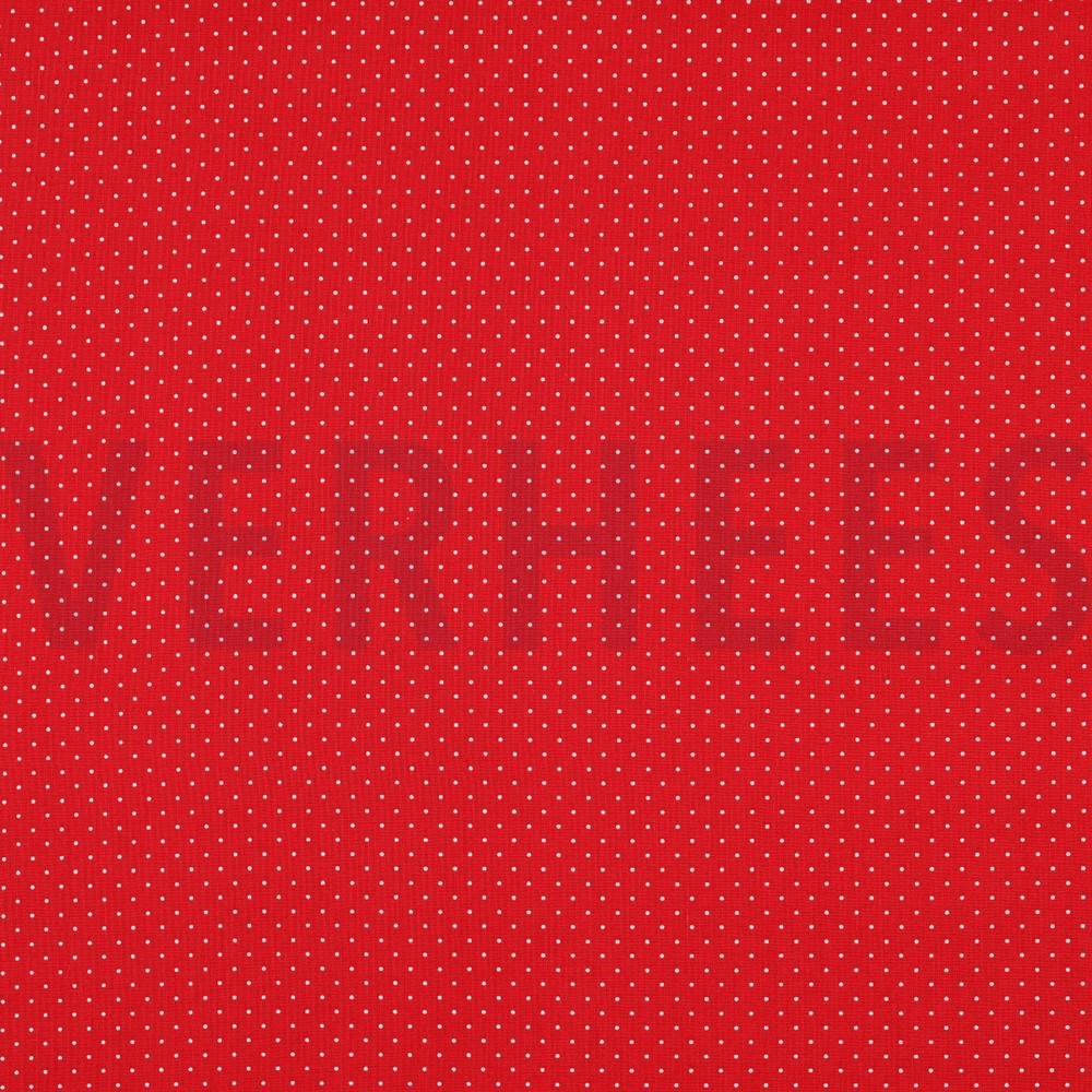 KATOENEN POPLIN KLEINE STIPPEN ROOD