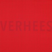KATOENEN POPLIN KLEINE STIPPEN ROOD (thumbnail)