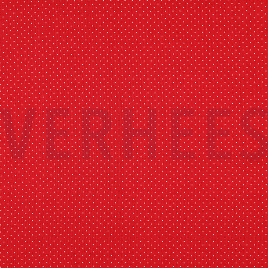 KATOENEN POPLIN KLEINE STIPPEN ROOD #7