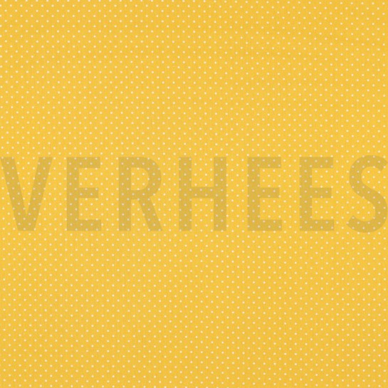 BAUMWOLLE POPELINE KLEINE PUNKTE GELB #7