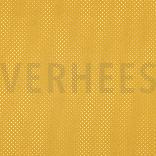KATOENEN POPLIN KLEINE STIPPEN OKER #7