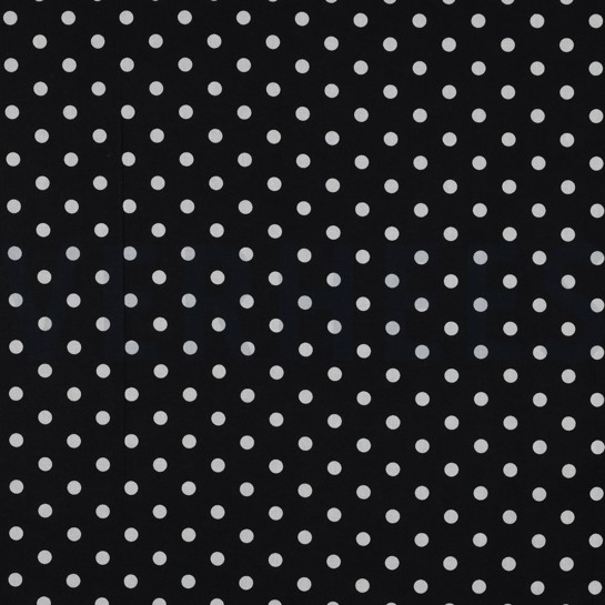 BAUMWOLLE POPELINE PUNKTE SCHWARZ #7