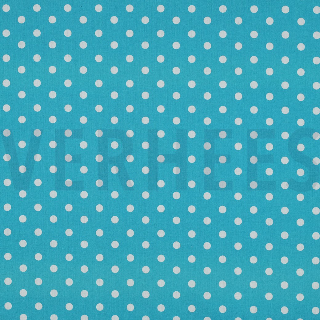 POPLIN DOTS TURQUOISE