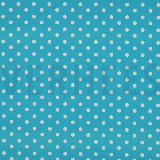 POPLIN DOTS TURQUOISE #7