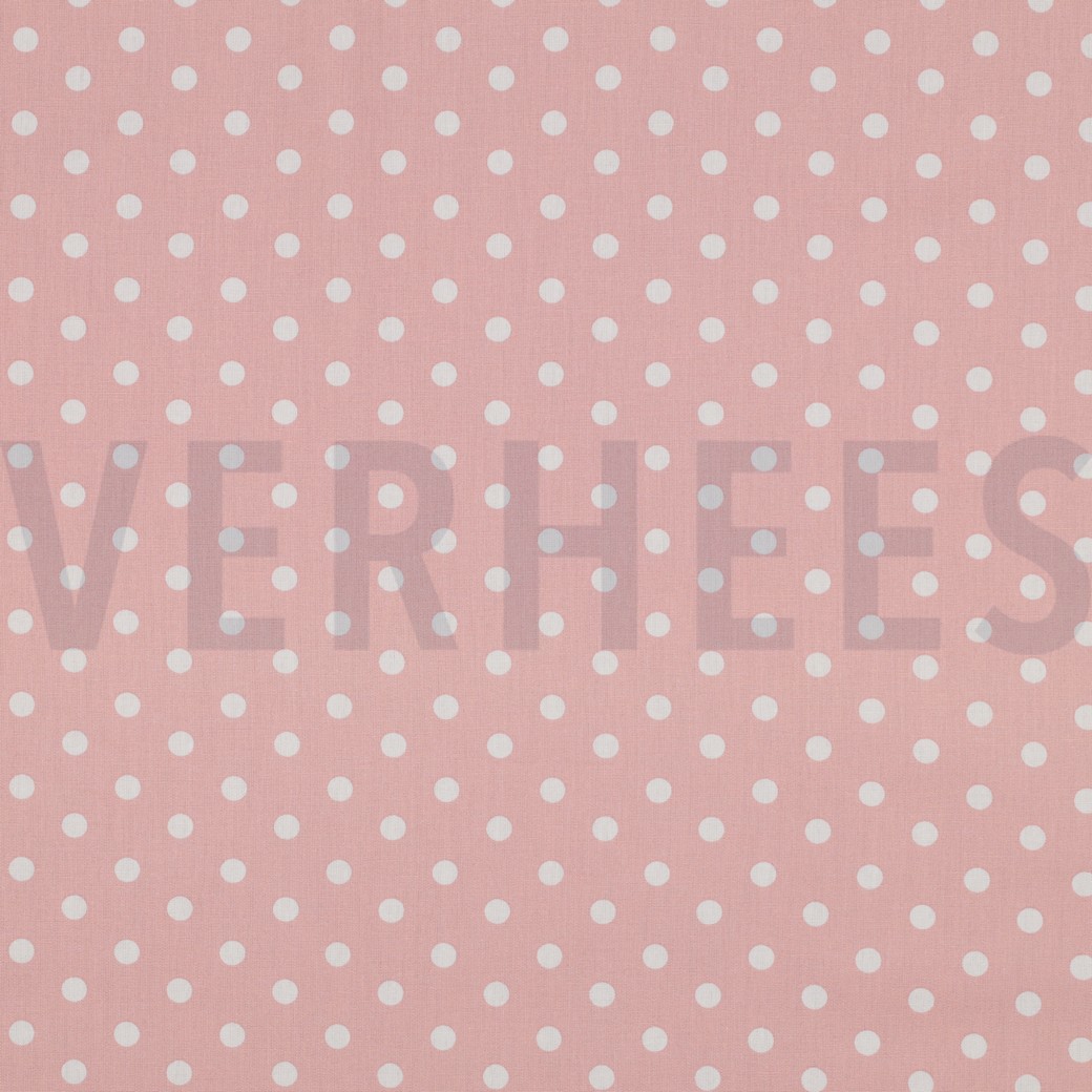 POPLIN DOTS OLD ROSE