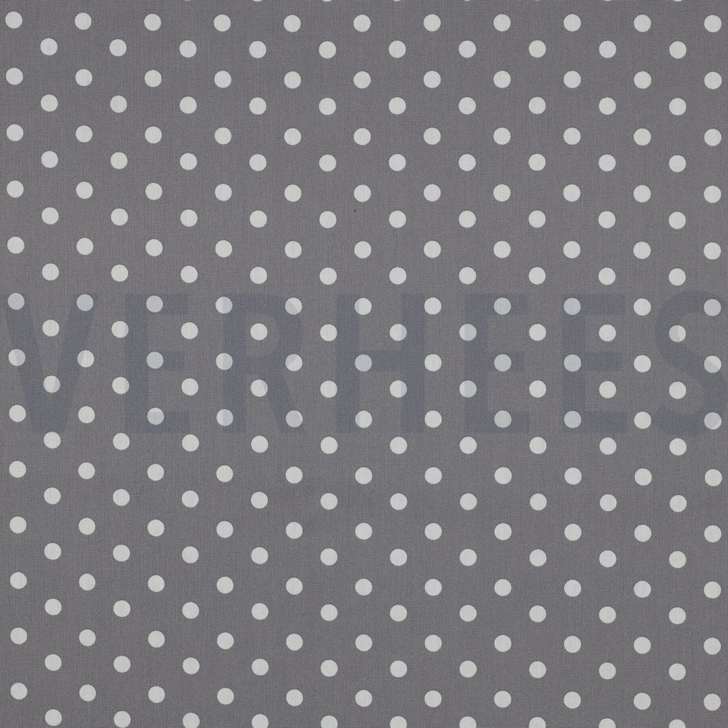 POPLIN DOTS GREY
