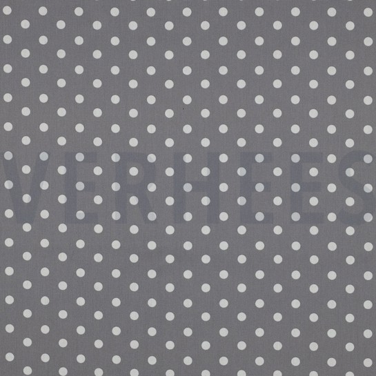 BAUMWOLLE POPELINE PUNKTE GRAU #7