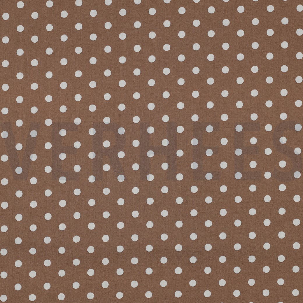 POPLIN DOTS TAUPE