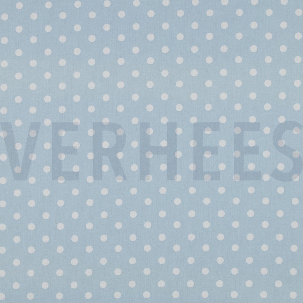 POPLIN DOTS LIGHT BLUE