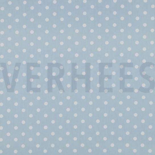 BAUMWOLLE POPELINE PUNKTE HELLBLAU #7