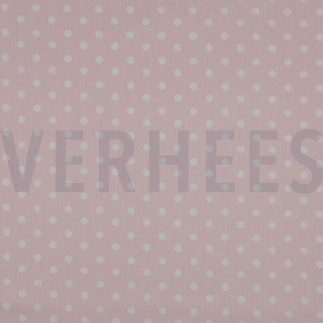 POPLIN DOTS LIGHT ROSE