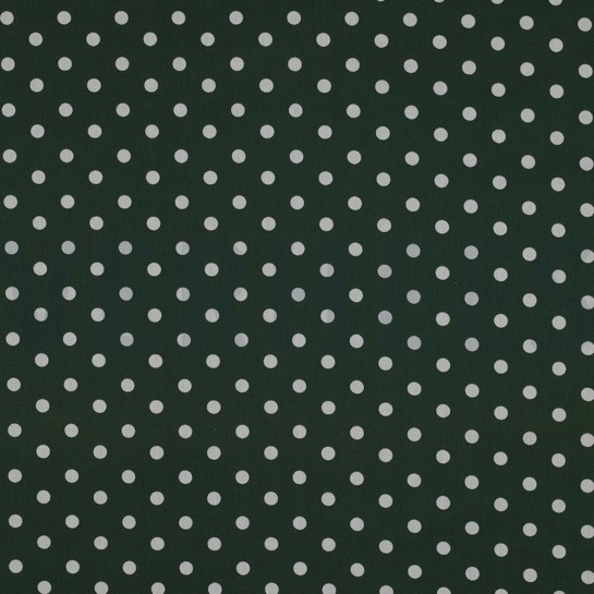 POPLIN DOTS DARK GREEN #7