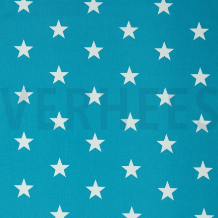 POPLIN STARS TURQUOISE (hover)