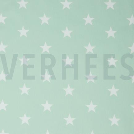 KATOENEN POPLIN STERREN MINT (hover)