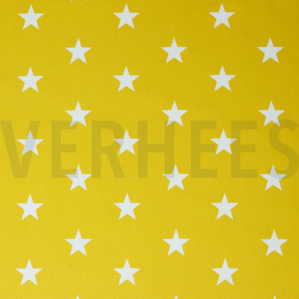 POPLIN STARS YELLOW