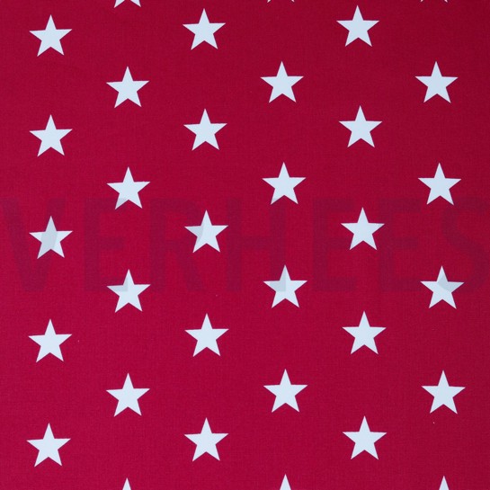 POPLIN STARS CERISE #7