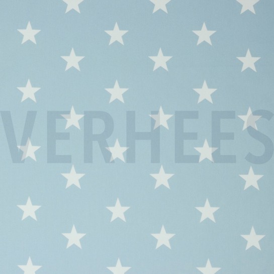 POPLIN STARS LIGHT BLUE #7