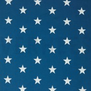 BAUMWOLLE POPELINE STERNE BLAU (thumbnail)