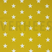 BAUMWOLLE POPELINE STERNE OCKER (thumbnail)