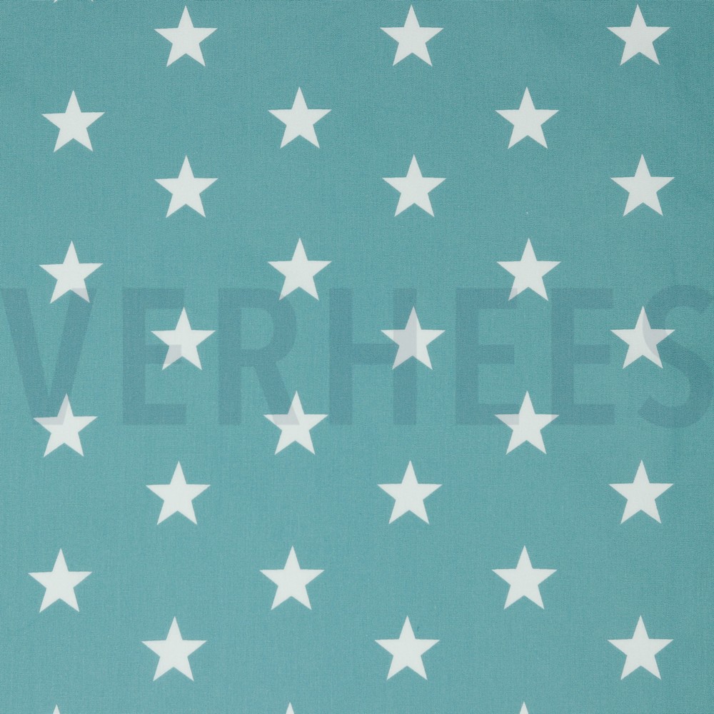 POPLIN STARS OLD GREEN