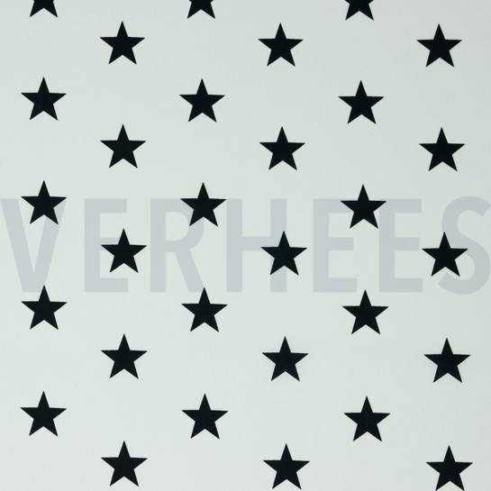 POPLIN STARS WHITE/BLACK #7