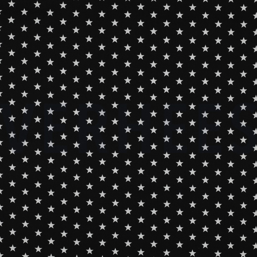 POPLIN PETIT STARS BLACK