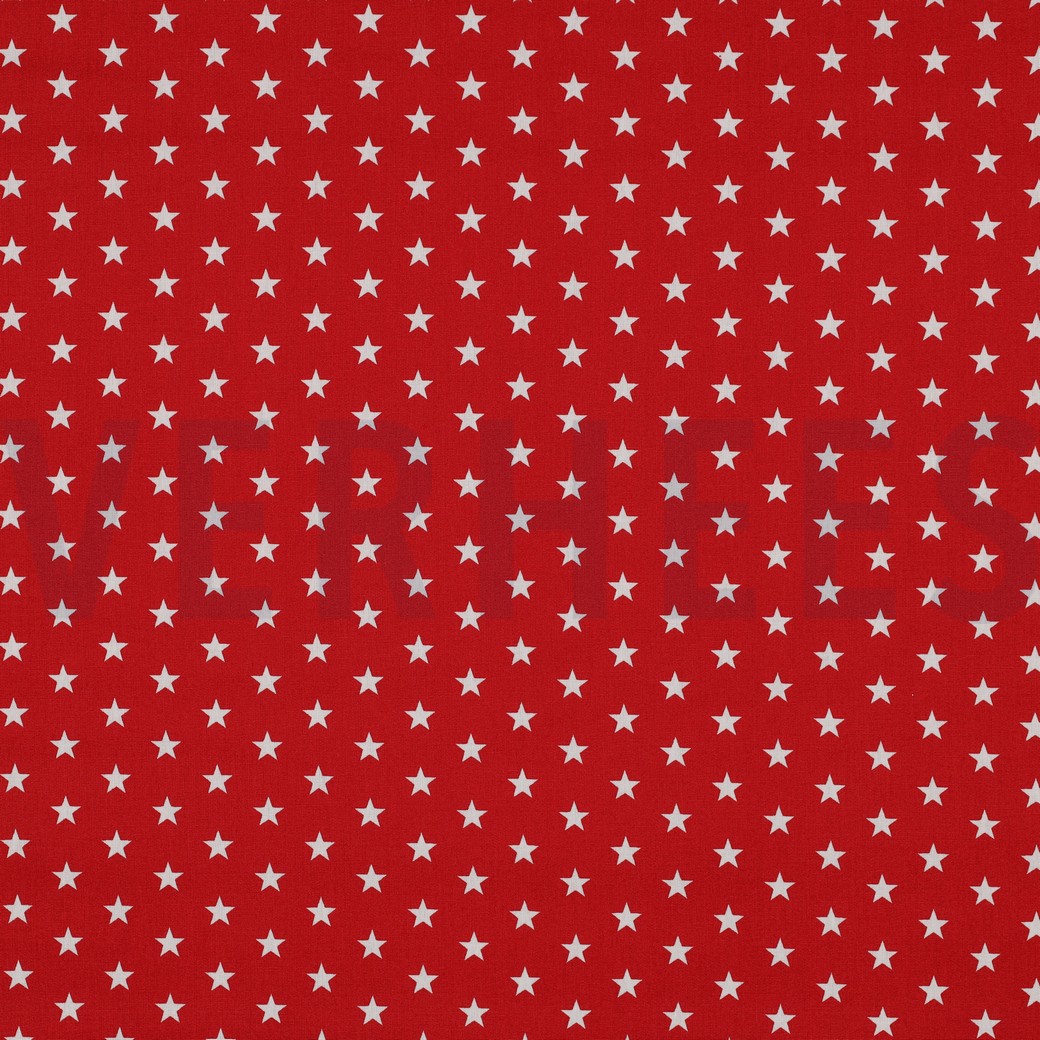 POPLIN PETIT STARS RED