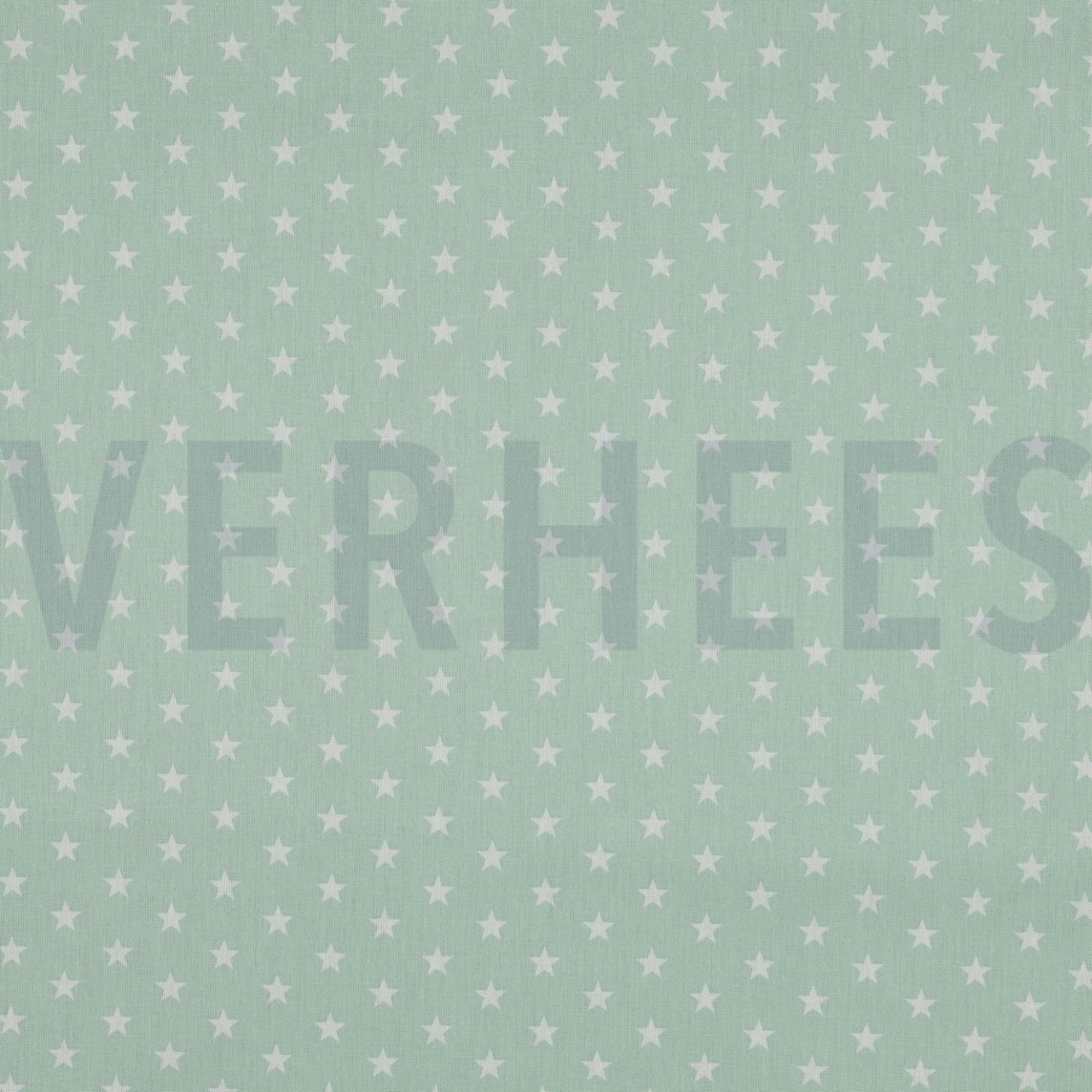 POPLIN PETIT STARS MINT