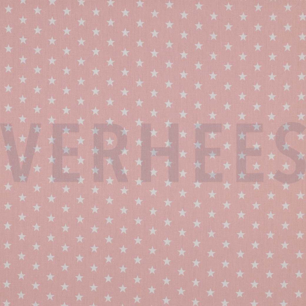 POPLIN PETIT STARS OLD ROSE