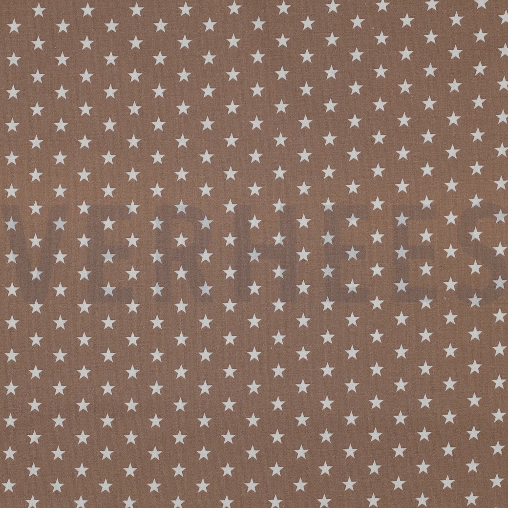 POPLIN PETIT STARS TAUPE
