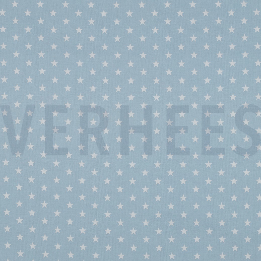 POPLIN PETIT STARS LIGHT BLUE