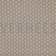 KATOENEN POPLIN KLEINE STERREN ZAND (thumbnail)