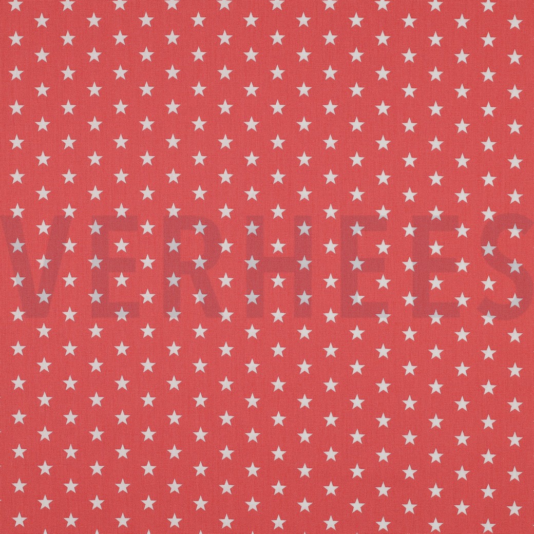 POPLIN PETIT STARS CORAL