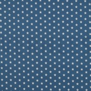 KATOENEN POPLIN KLEINE STERREN BLAUW (thumbnail)