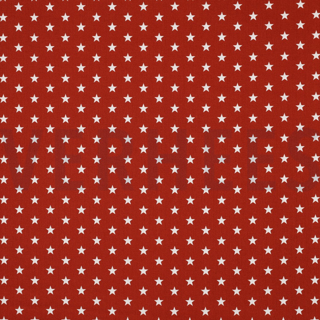 POPLIN PETIT STARS TERRACOTTA