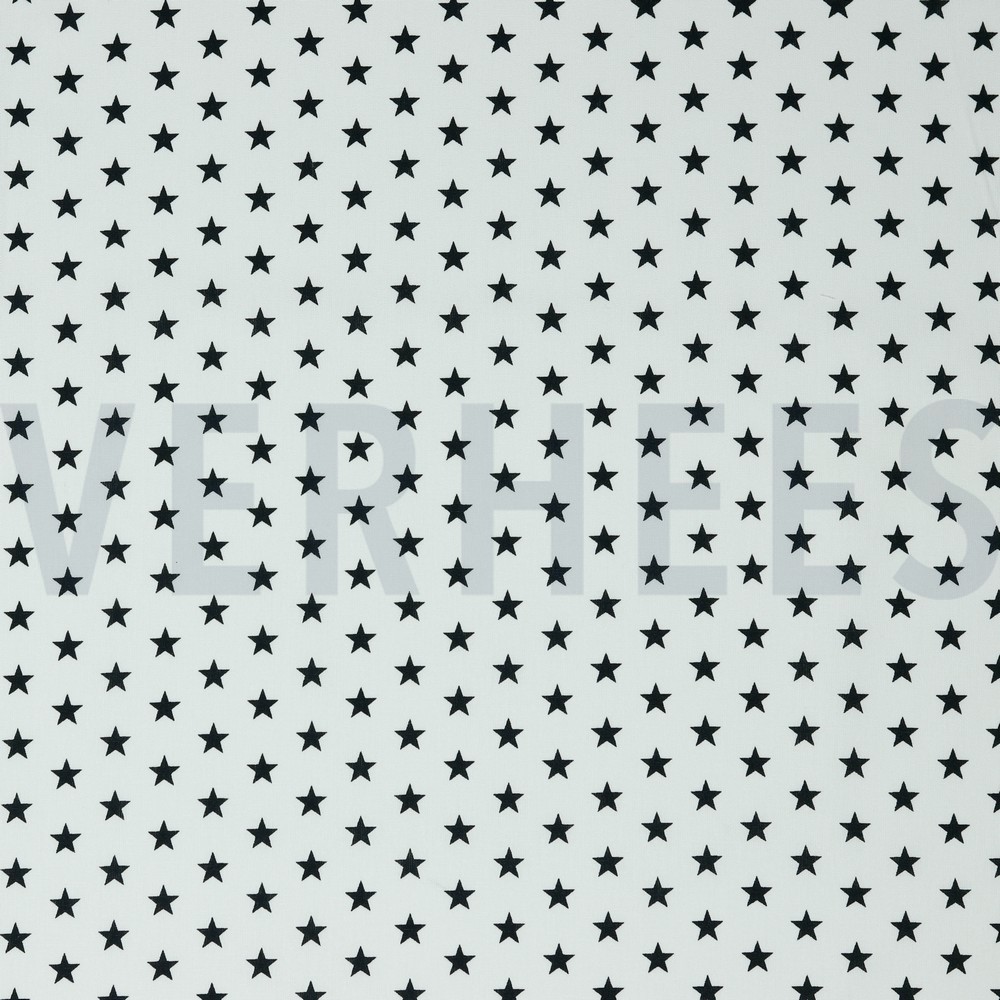 POPLIN PETIT STARS WHITE/BLACK