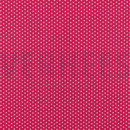 KATOENEN POPLIN MINI STERREN ROZE (hover)