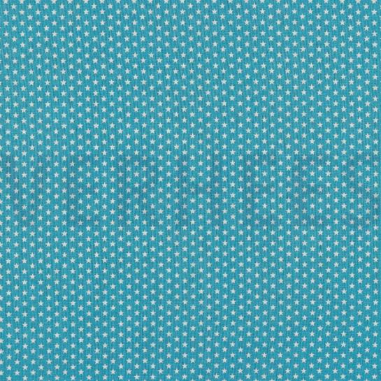 POPLIN MINI STARS TURQUOISE #7