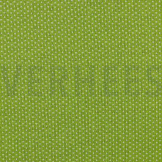 KATOENEN POPLIN MINI STERREN GROEN #7