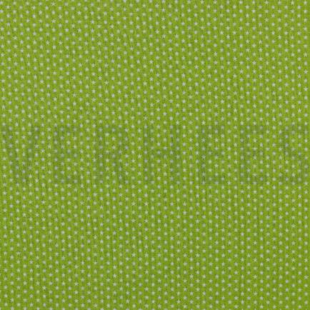 KATOENEN POPLIN MINI STERREN GROEN (hover)