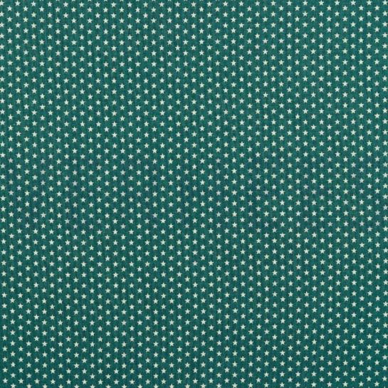 POPELINE DE COTON MINI ÉTOILES PÉTROLE #7