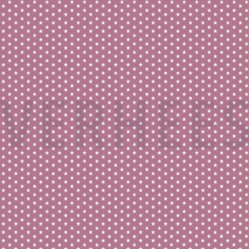 POPLIN MINI STARS MAUVE