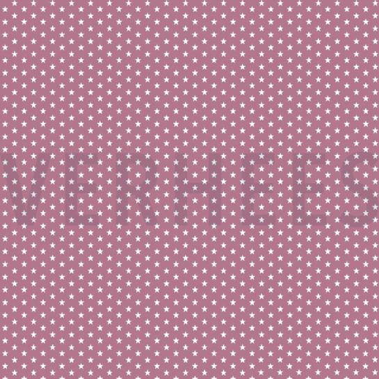 KATOENEN POPLIN MINI STERREN MAUVE #7