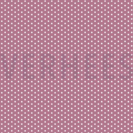 KATOENEN POPLIN MINI STERREN MAUVE (hover)