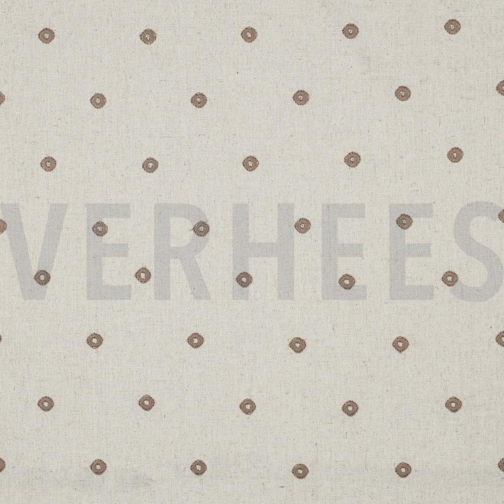 LEINEN VISKOSE STICKEREI QUADRAT SAND