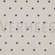 LINEN VISCOSE EMBROIDERY SQUARE INDIGO (thumbnail)