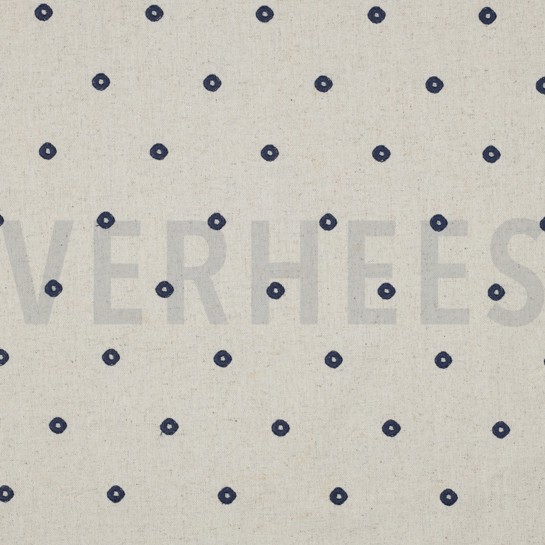LINEN VISCOSE EMBROIDERY SQUARE INDIGO #7